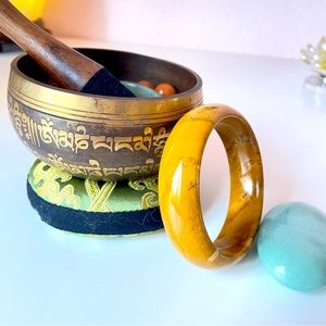 Natural Fossils Coral Chrysanthemum Bangle